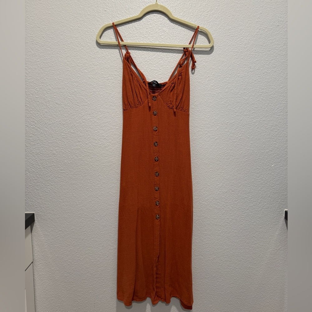 Elegant Rust Dress from Lulus size Small